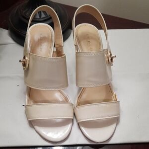 Coach Cream Slingback Heels